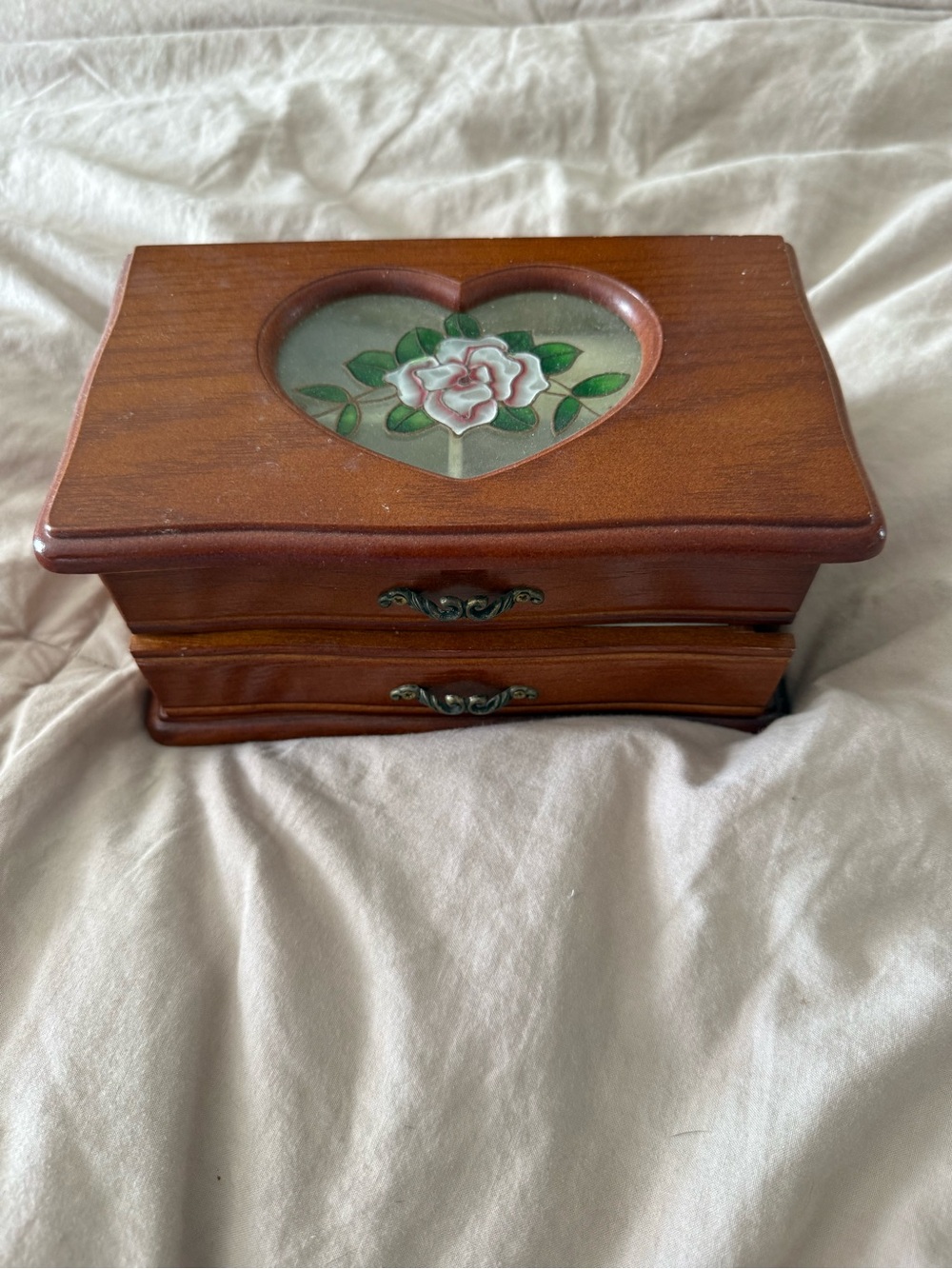 Vintage Wooden Jewelry Box